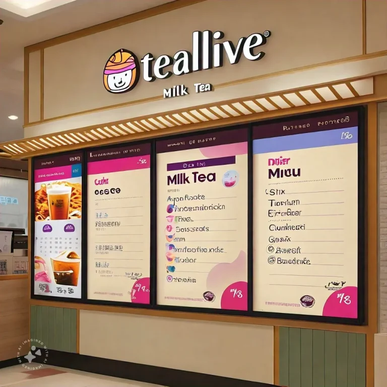 Tealive Milk Tea Menu